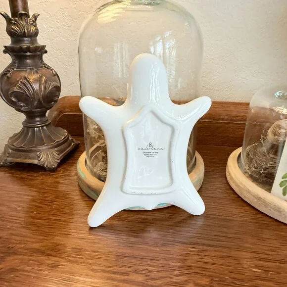 Leopard Jewelry Tray Porcelain 6" Gold and white - Picture 7 of 9